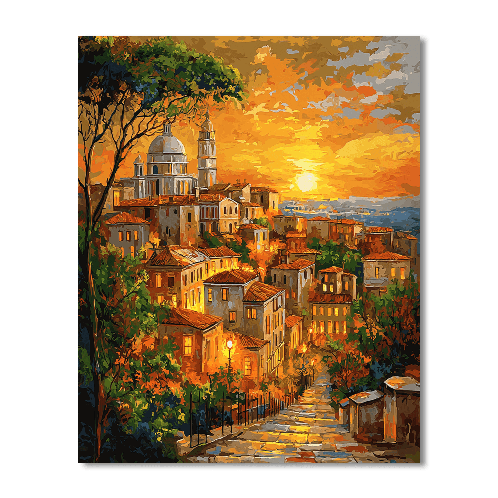 Leonardo Da Vinci Inspired Renaissance Citylights  Paint By Numbers Kits