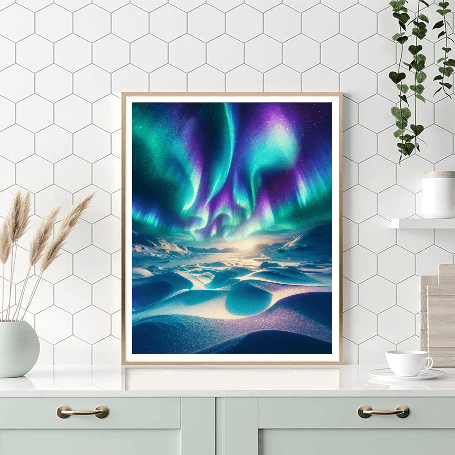 Dazzling Aurora Nights Number Painting