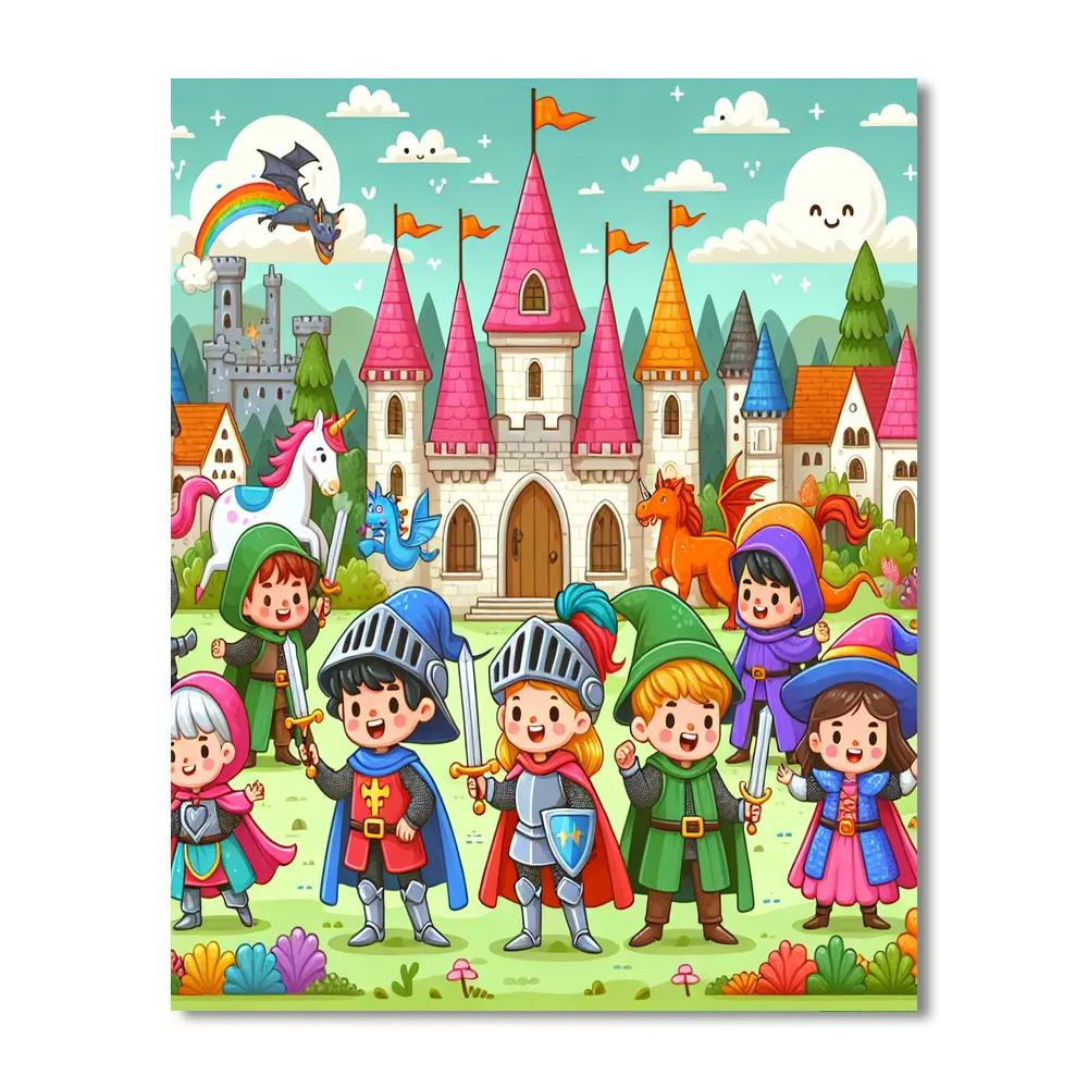 Fantasy Kingdom Guardians Number Painting