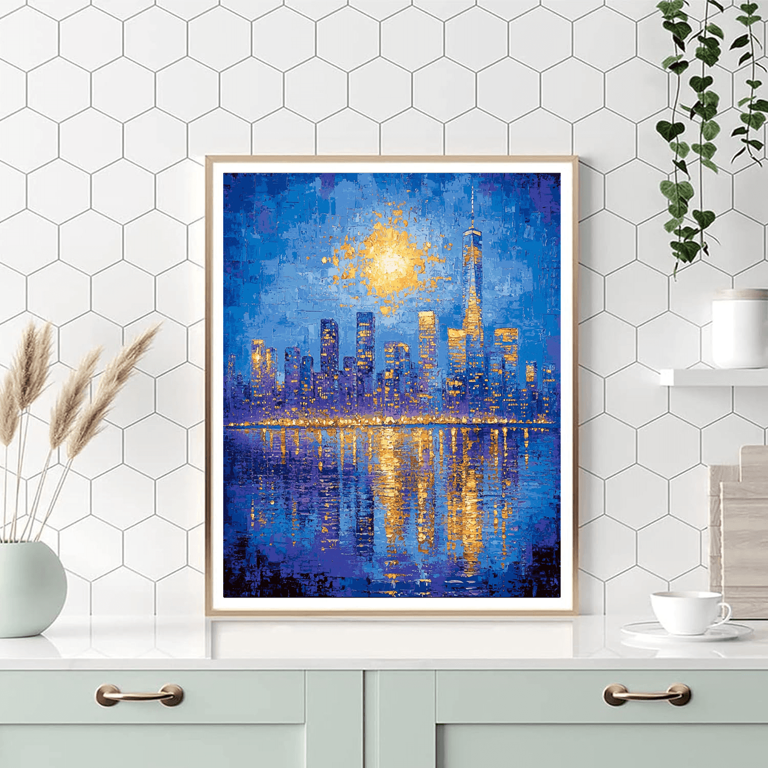 Claude Monet Inspired Citylight Serenade  DIY Paint By Numbers
