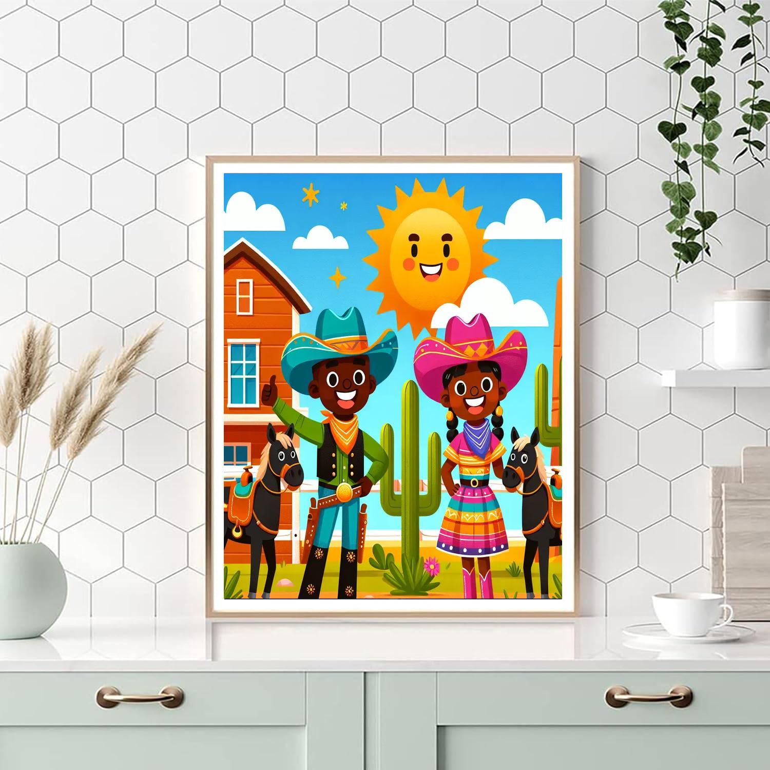 Wonderful Wild West Number Painting