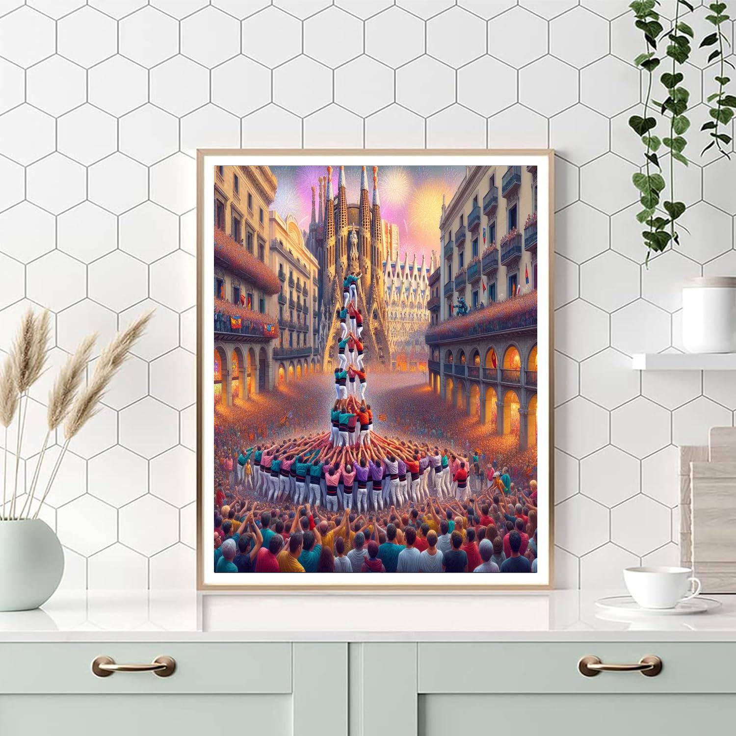 La Merce Festival - Barcelona, Spain Painting By Numbers Kit