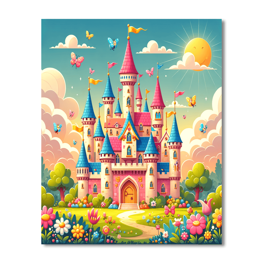 Colorful Fairytale Castles Paint By Color