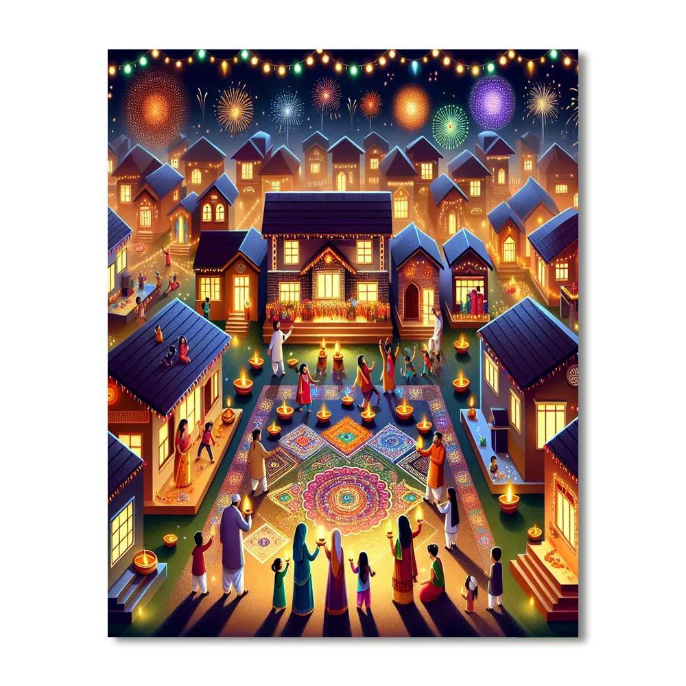 The Festival Of Lights - Diwali - India Paint By Number