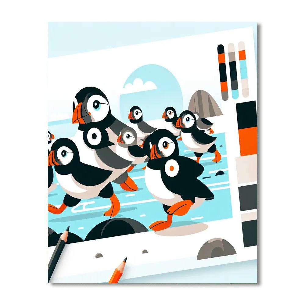 Puffin's Coastal Expedition Paint By Numbers Kits