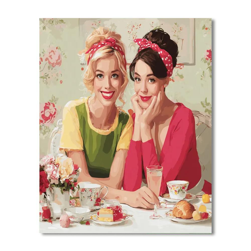 Cherished Moments Of Tea Time DIY Paint By Numbers