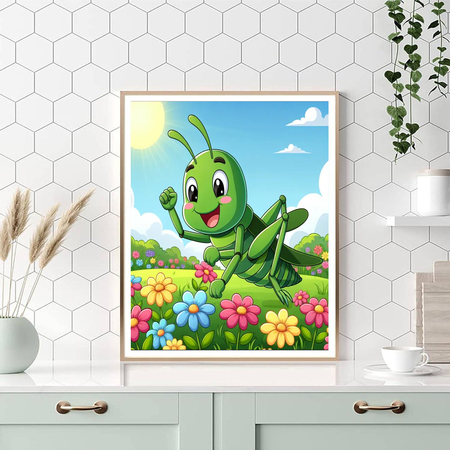 Groovy Grasshopper DIY Paint By Numbers