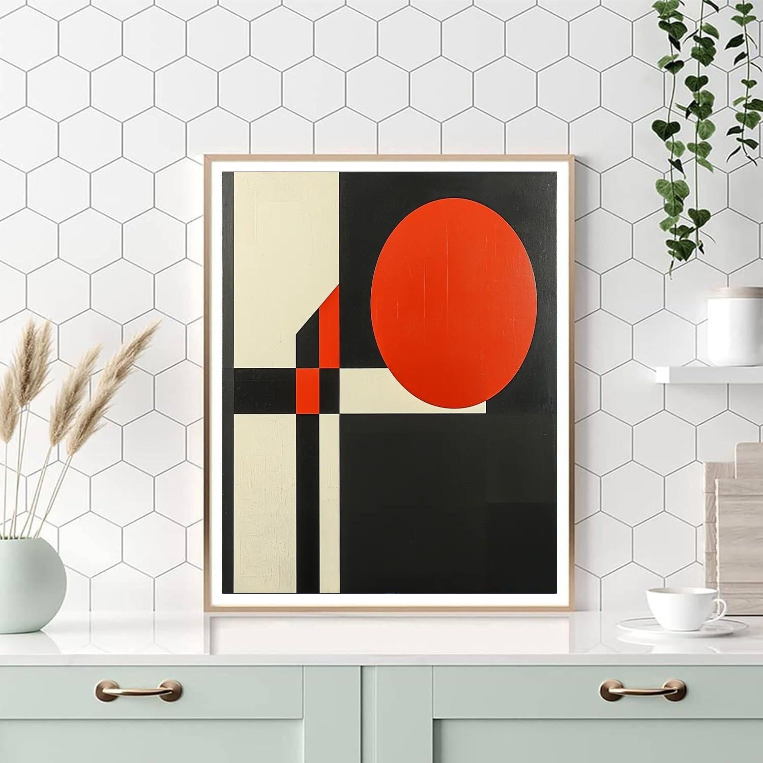 Kazimir Malevich Inspired Minimalist Contrast  DIY Paint By Numbers