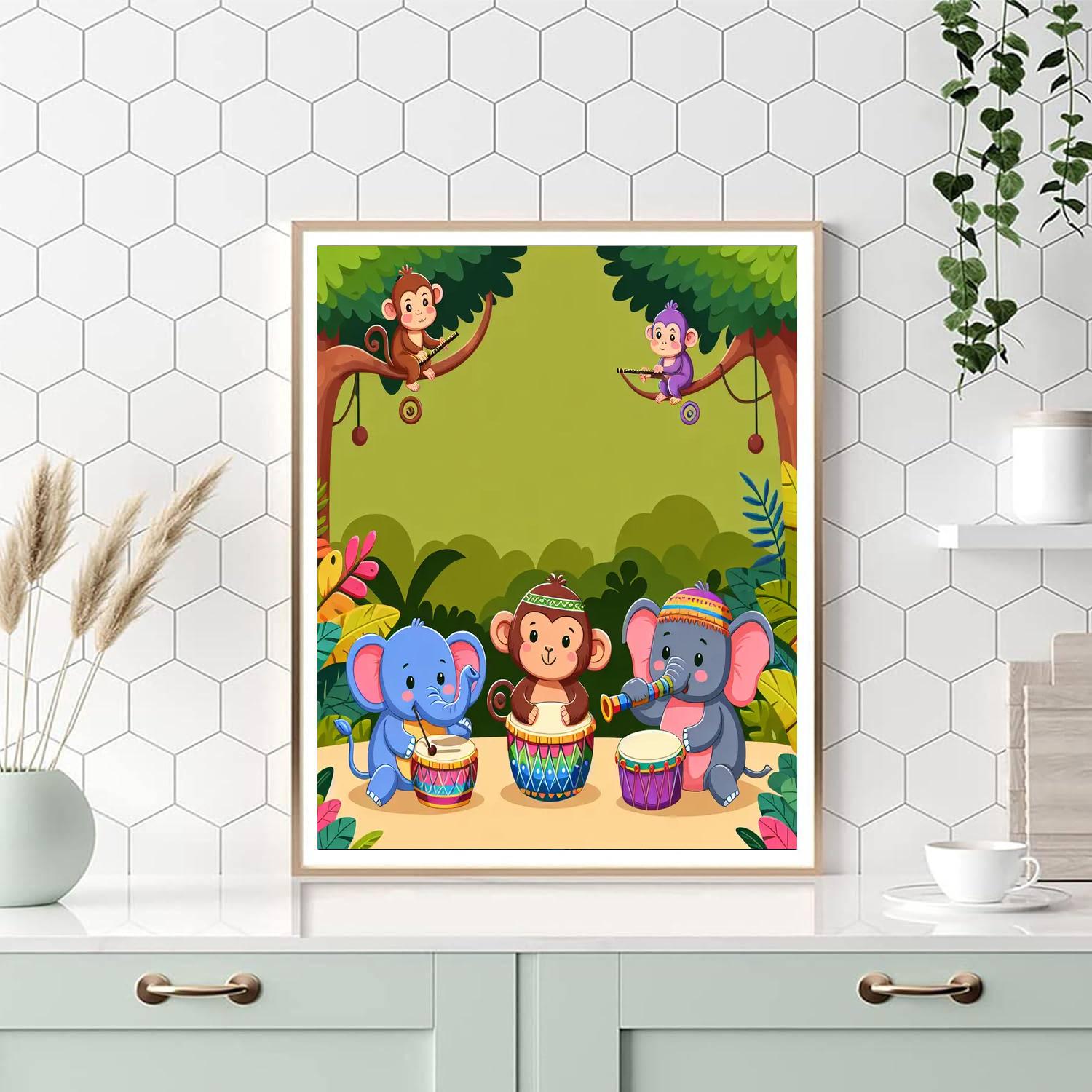Jungle Rhythm Parade Painting Number Kit