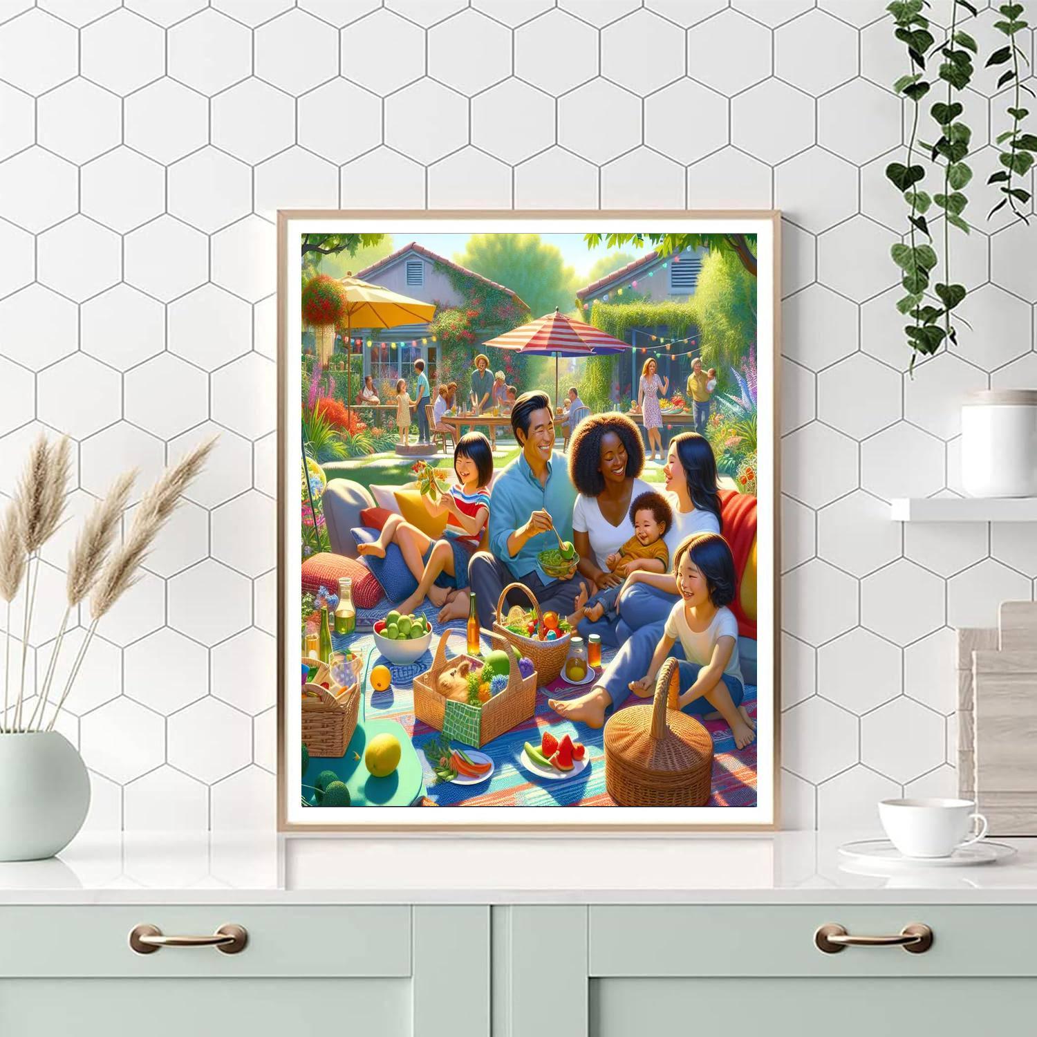 Joyful Family Gathering Numbered Painting Kits