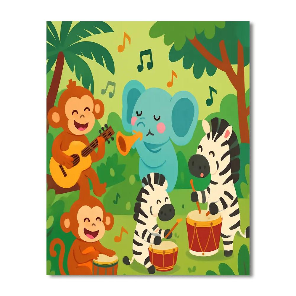 Silly Safari Band Painting By Numbers Kit