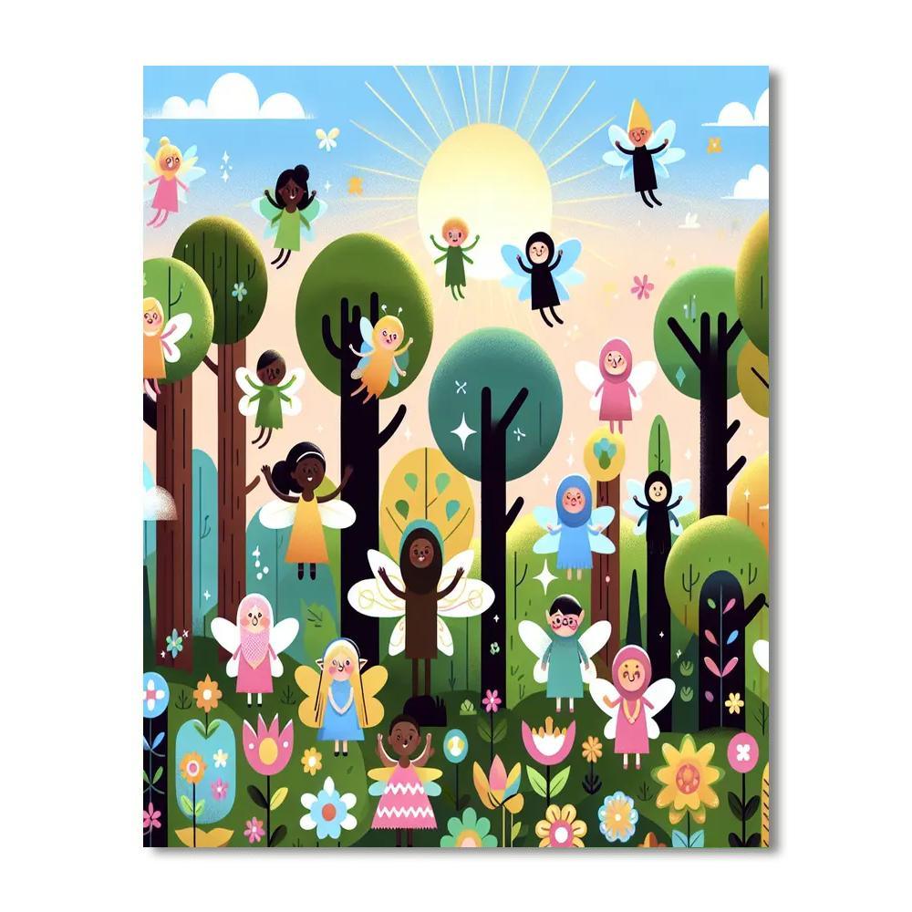 Bright Fairy Tale Forest Painting By Numbers Kit