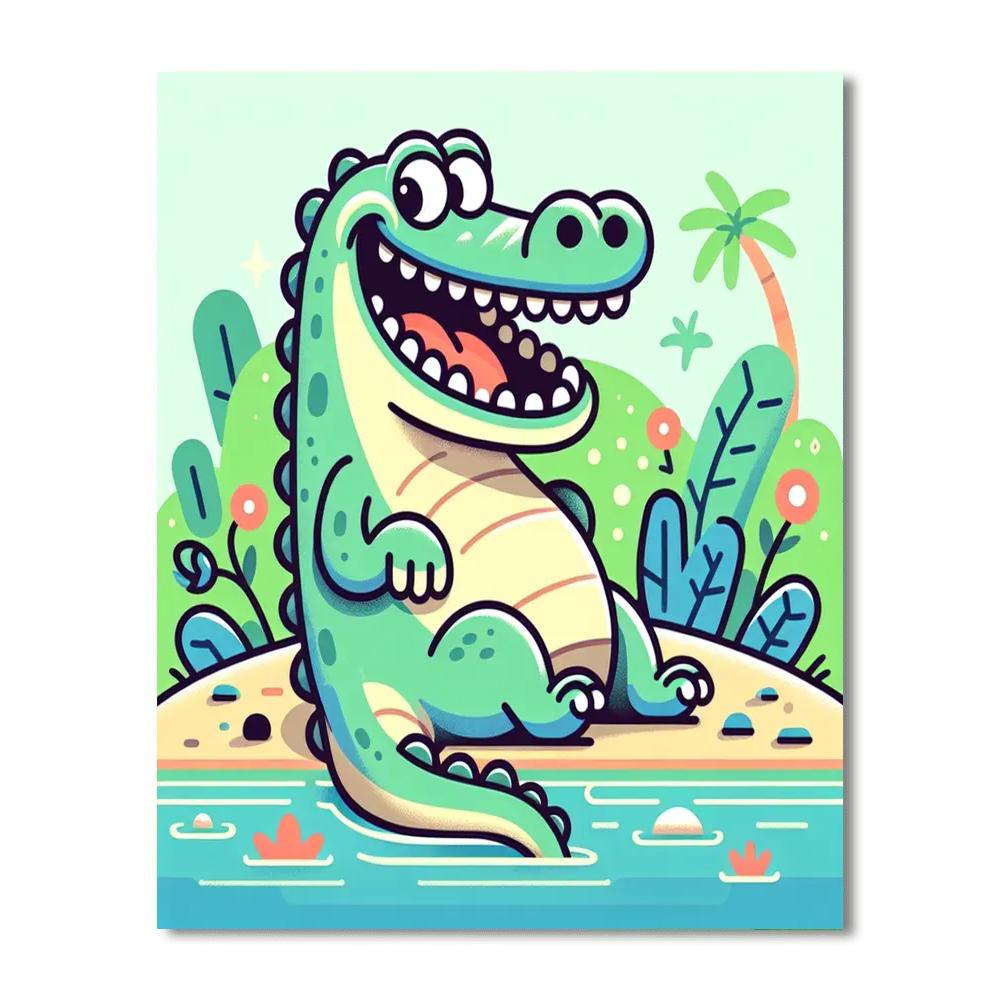Silly Crocodile Paint By Numbers Kits