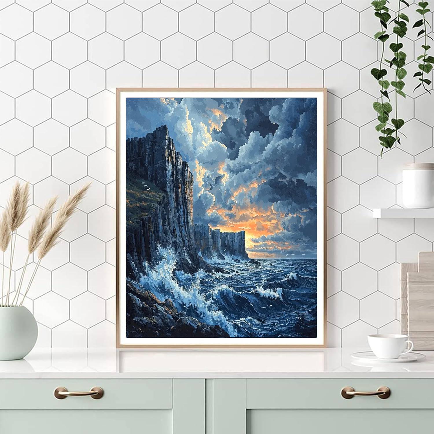 J.M.W. Turner Inspired Breezy Coastal Cliffs  Paint By Numbers