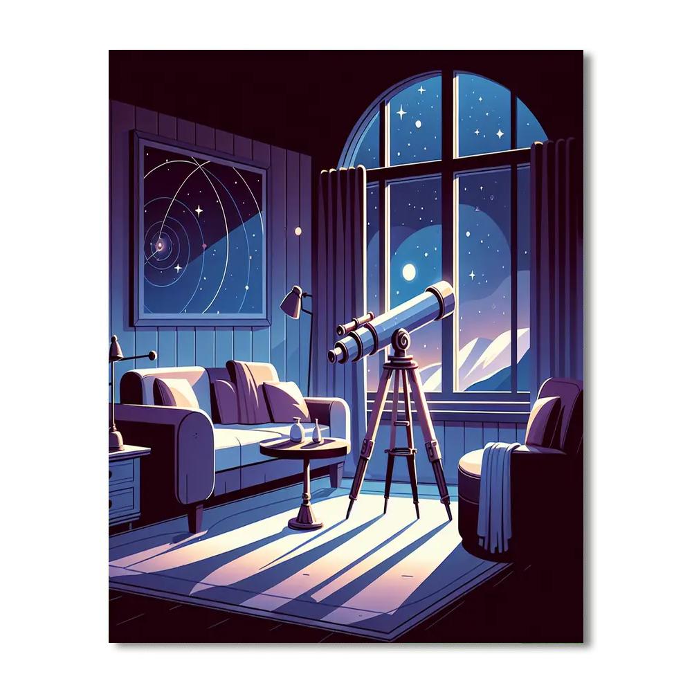 Dreamy Star Gazer's Room Paint By Color