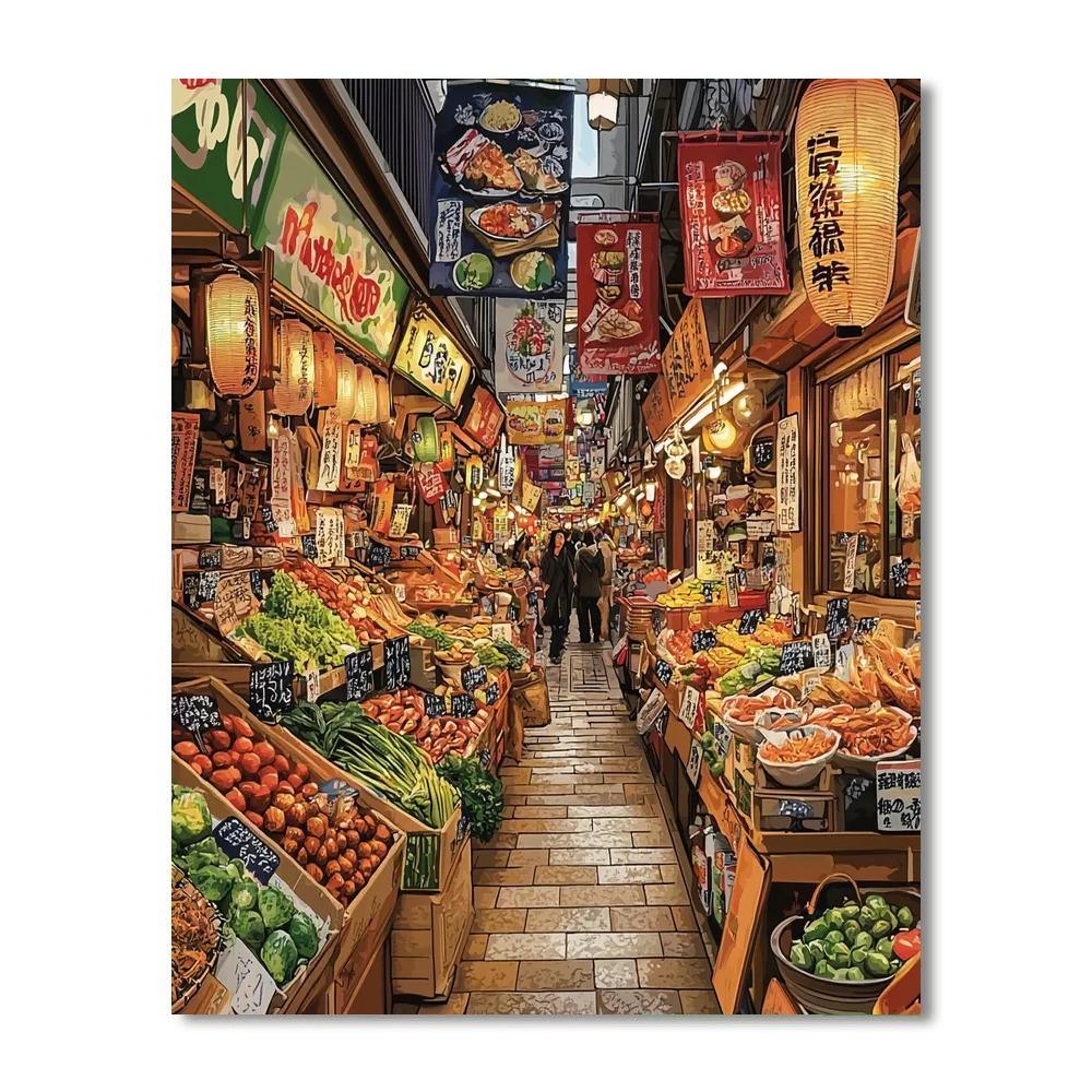 Nishiki Market - Kyoto Paint By Number