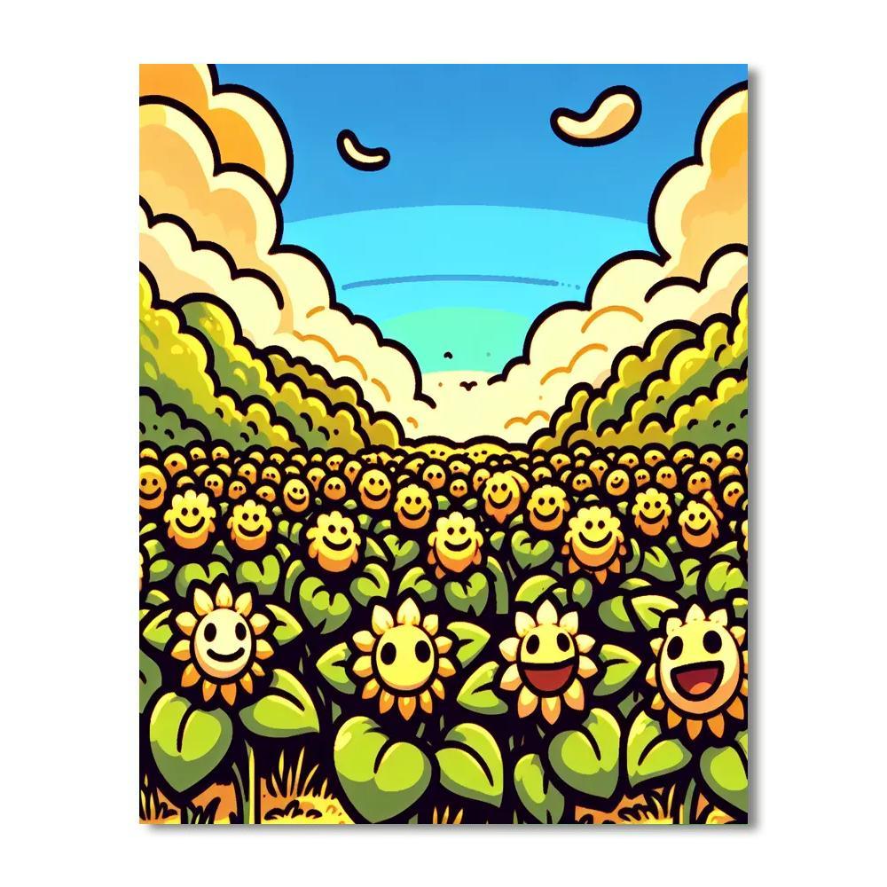 Sunflower Smiles Paint By Numbers Art