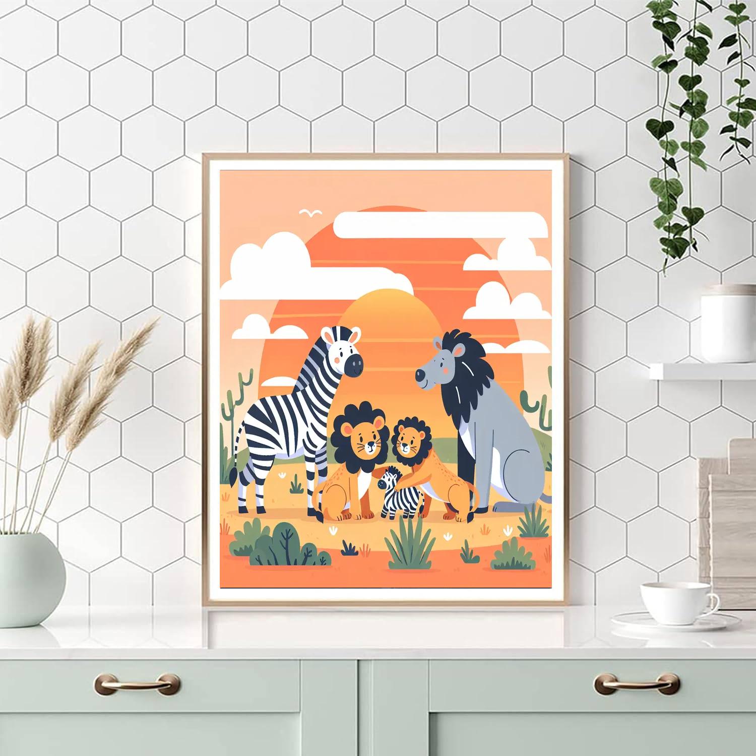 Safari Soirée Numbered Painting Kits