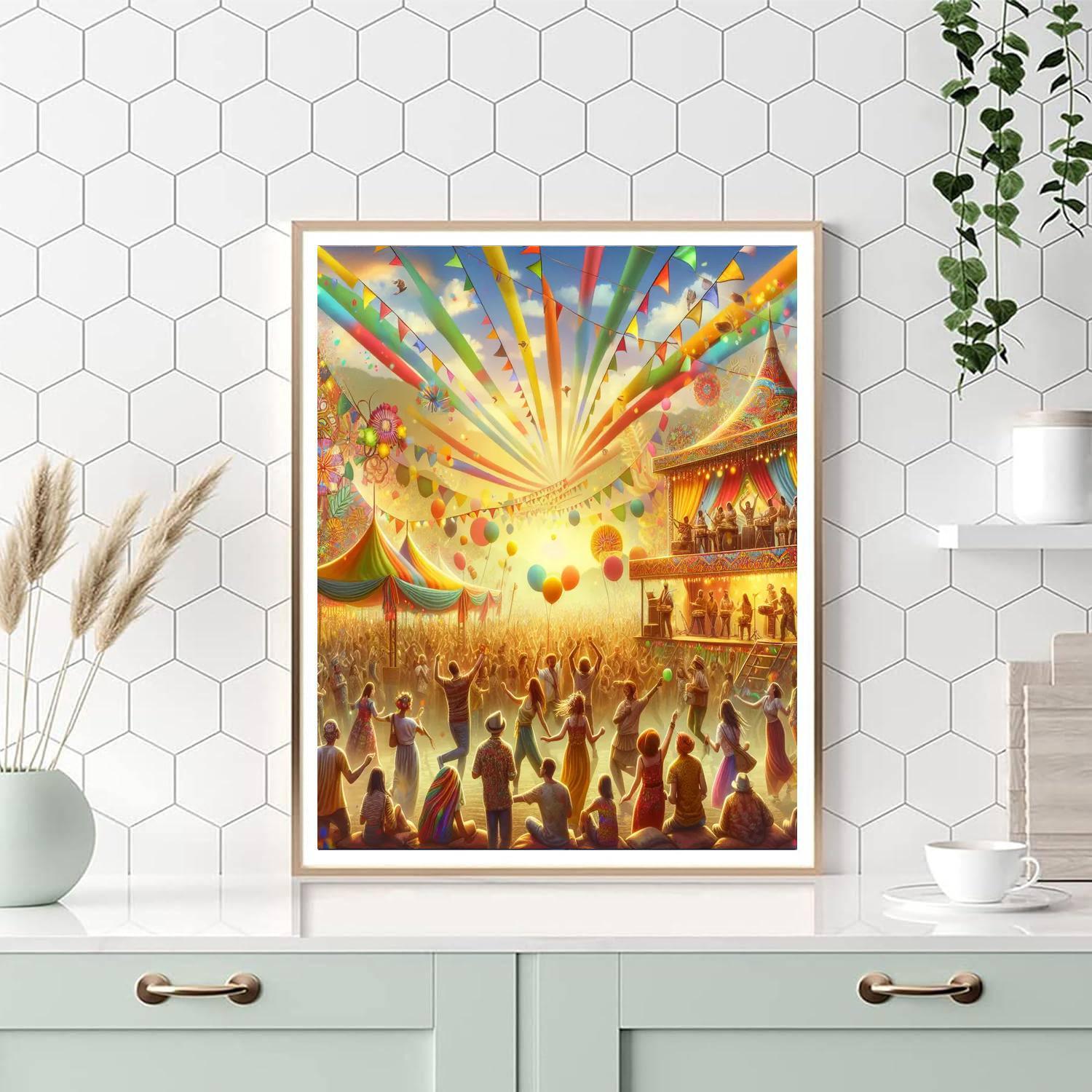 Colorful Summer Festival Numbered Painting Kits