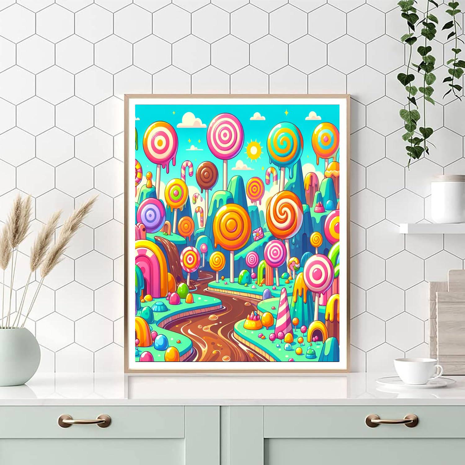 Journey Through Candyland Numbered Painting Kits