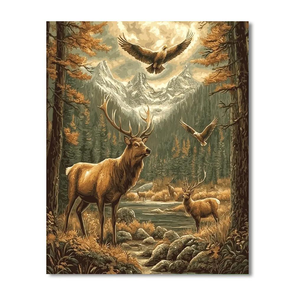 Landseer Inspired Landseer's Noble Animals  Number Painting