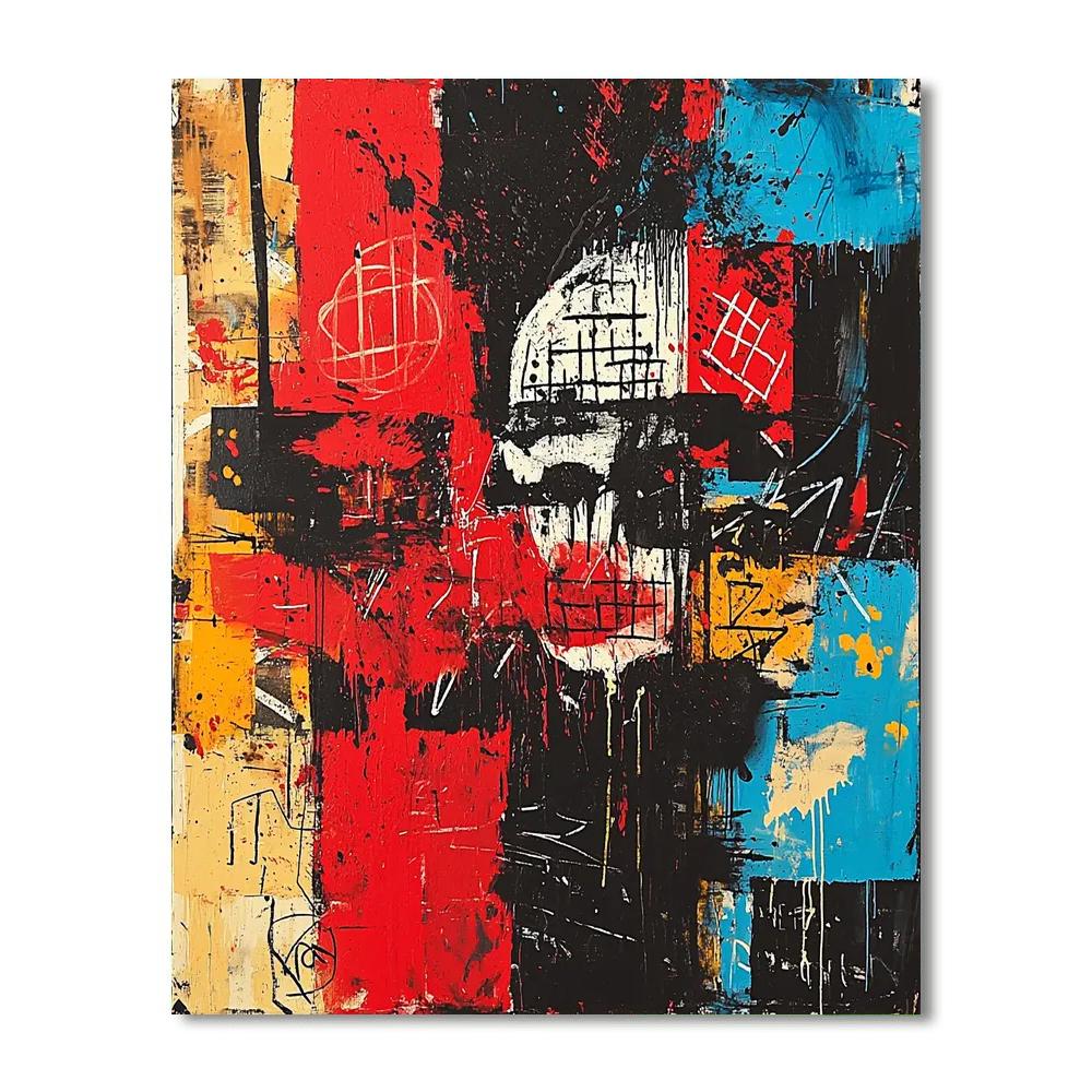 Jean-Michel Basquiat Inspired Resilience In Patterns  Paint By Numbers