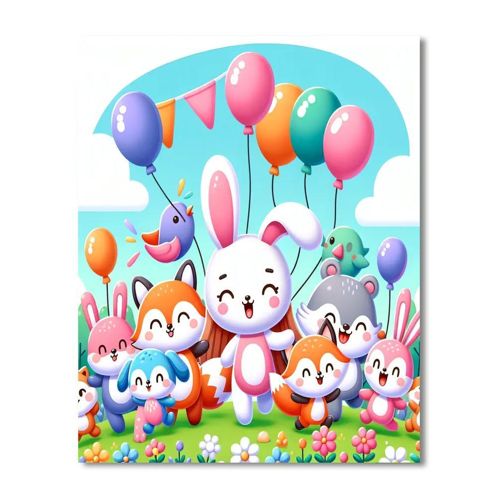 Cute Critters On Parade Paint By Numbers
