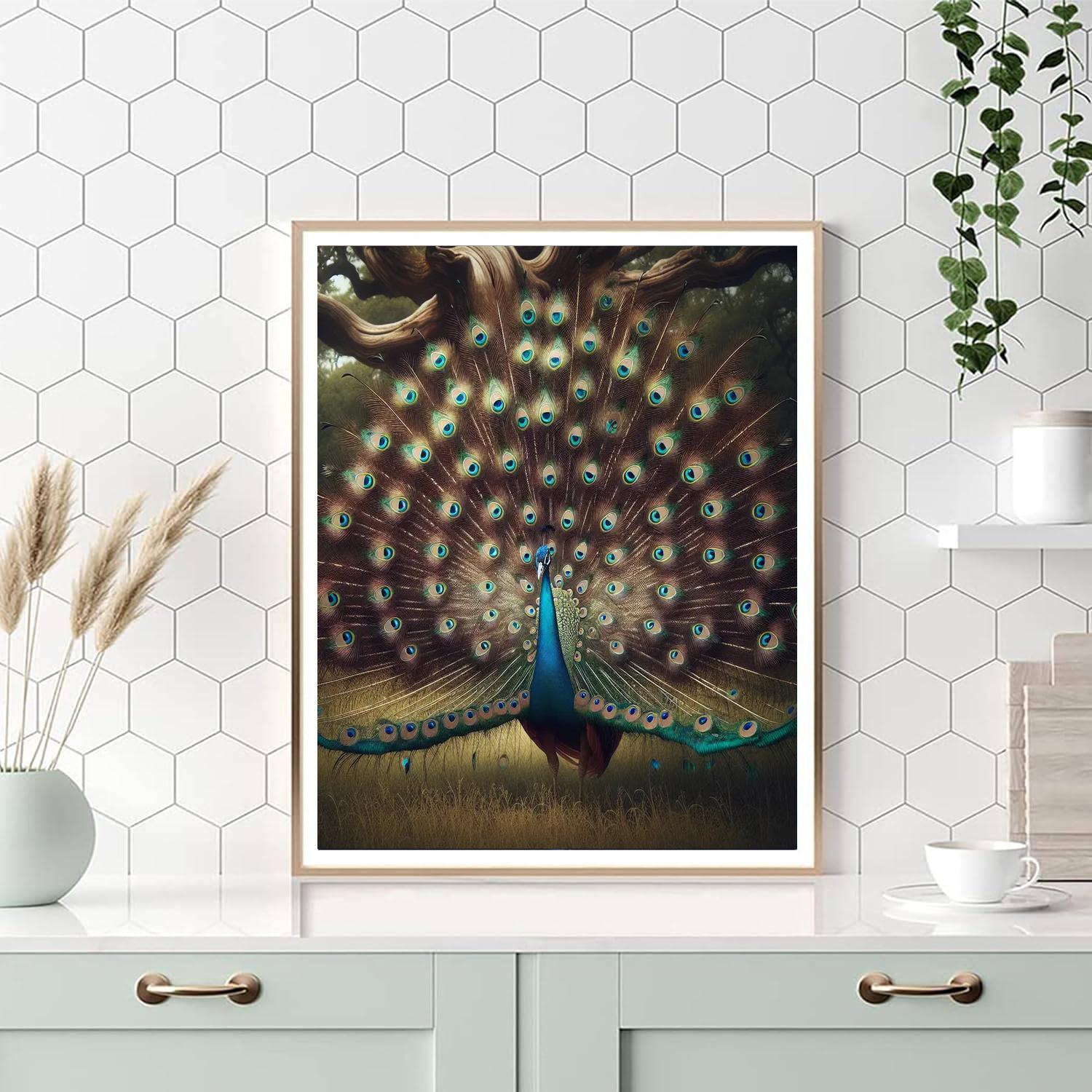 Regal Peacock's Elegance DIY Paint By Numbers