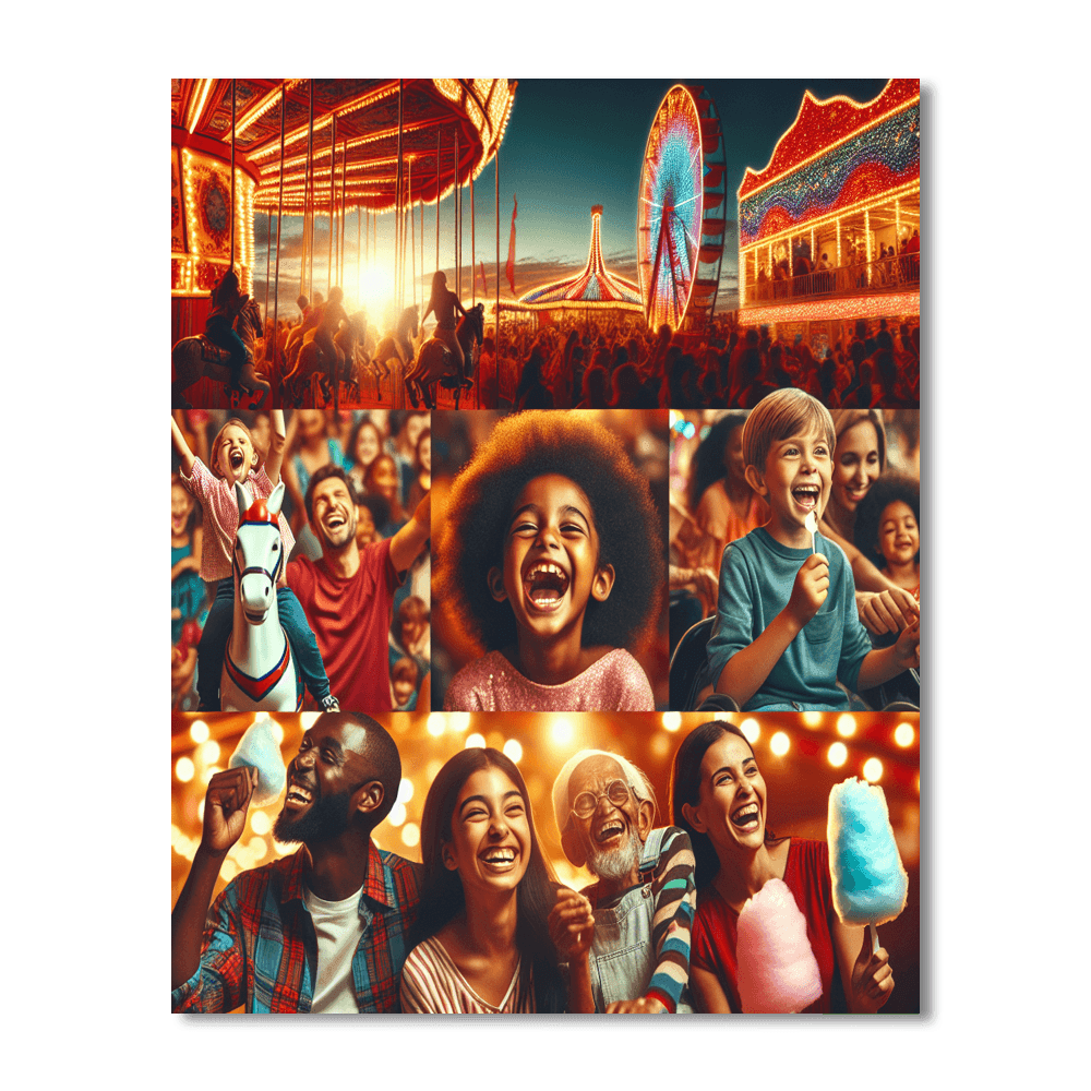 Lively Carnival Nights Painting Number Kit