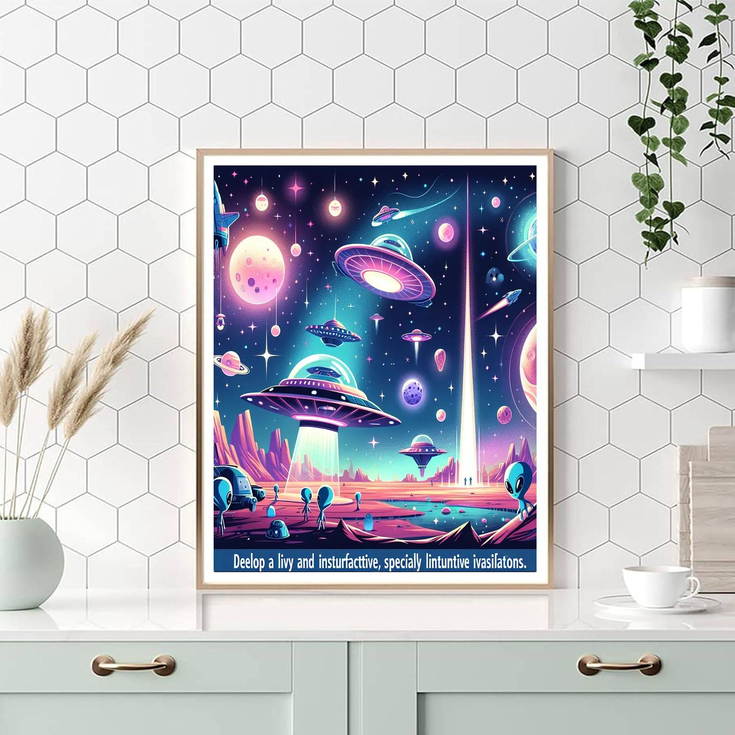 Space Invaders Galaxy DIY Paint By Numbers