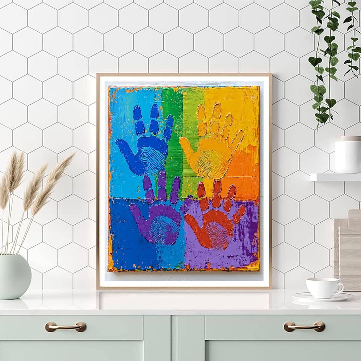 A Mother's Handprint Paint By Number