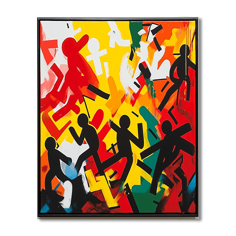 Keith Haring Inspired Kaleidoscope Of Dreams  Painting By Numbers Kit