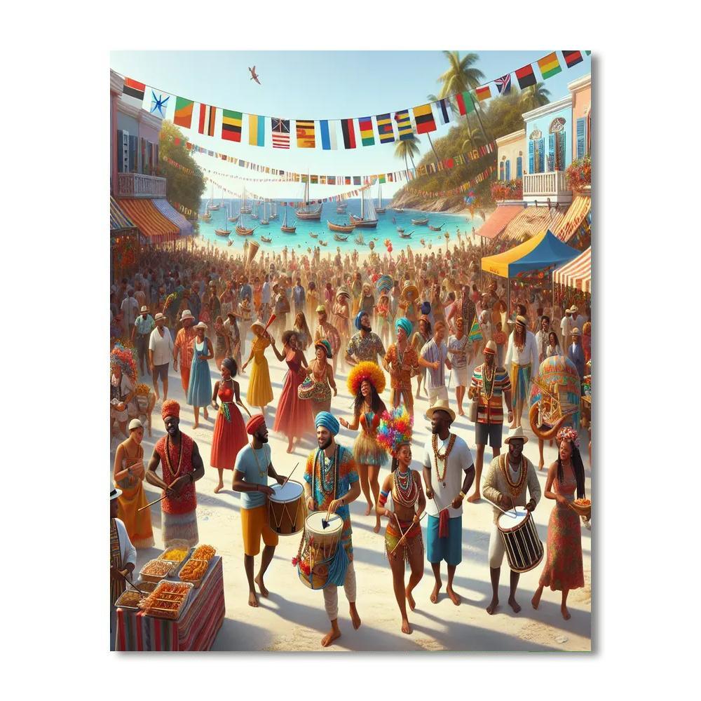 Harbor Island Bahama Festival Painting Number Kit