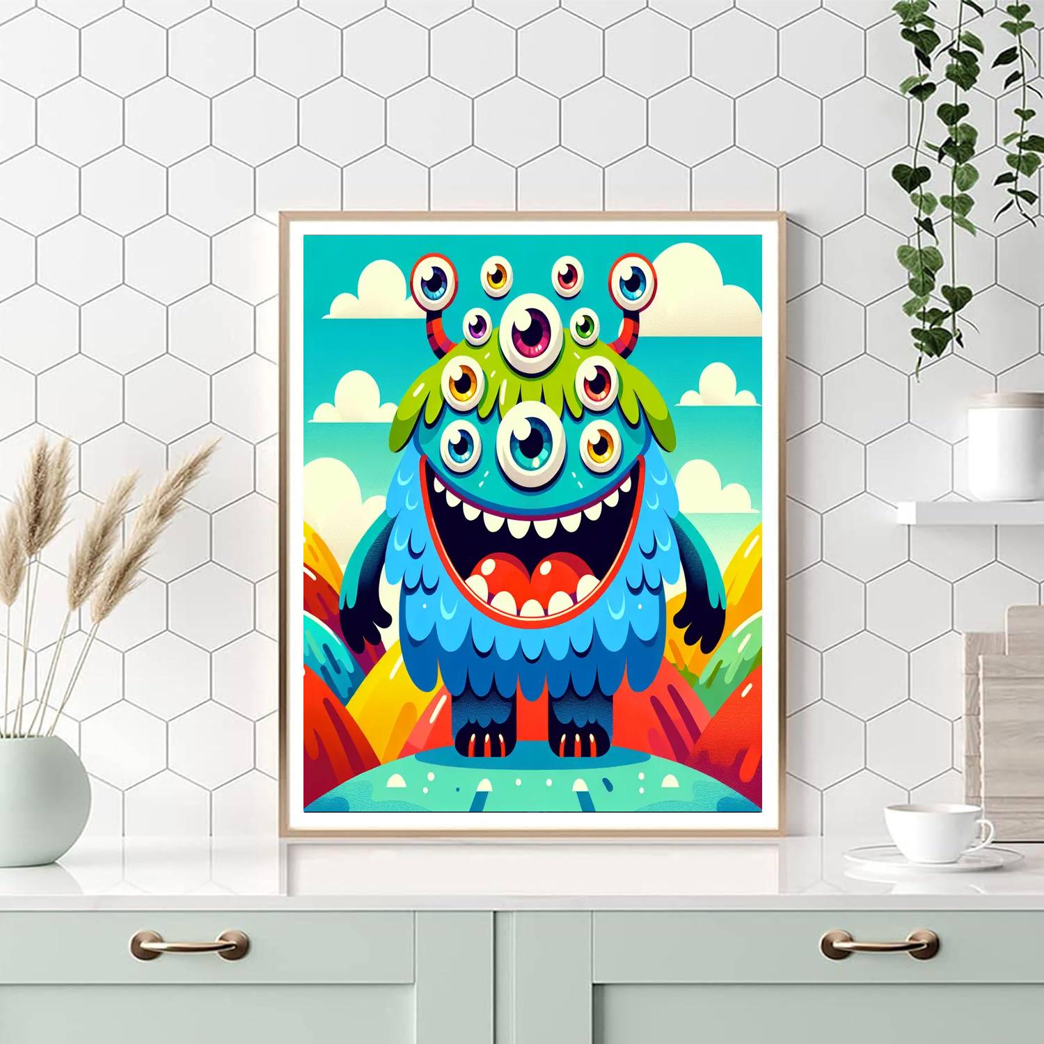 Wacky Monster Paint By Numbers Art