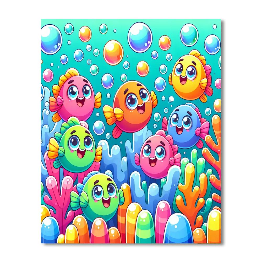 Giggle Fish Party Numbered Painting Kits