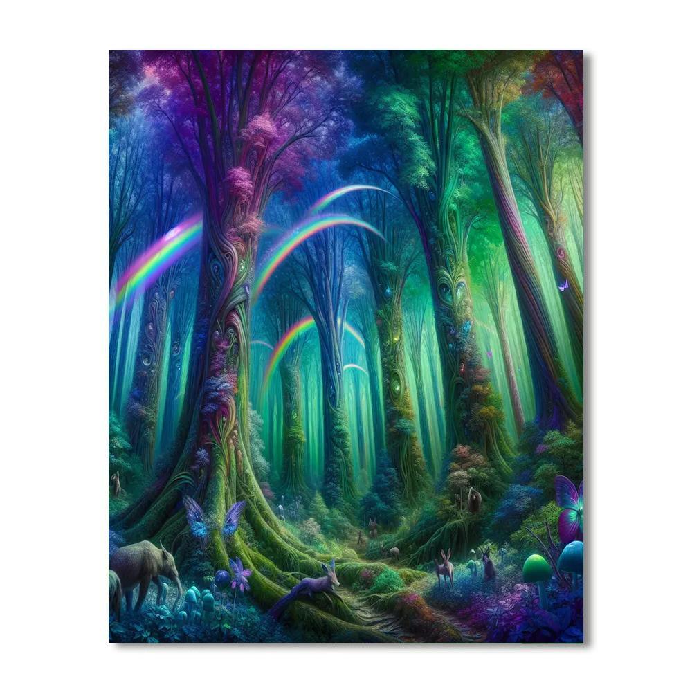 Fantasy Rainbow Forest Paint By Numbers Kits