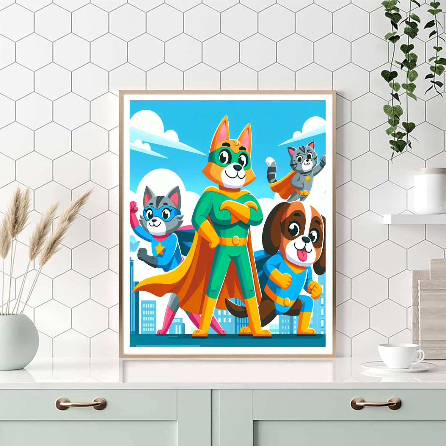 Super Animal Squad Number Painting