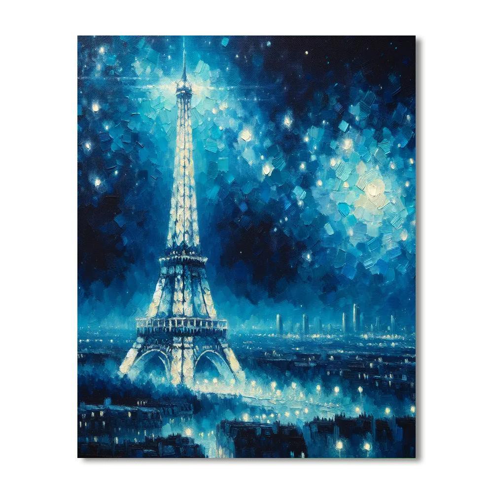 Dreamy Night In Paris Painting By Numbers Kit