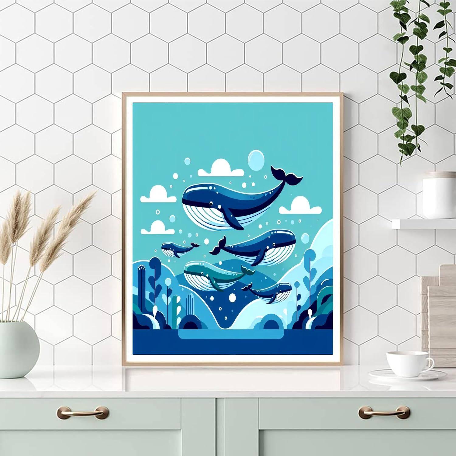 Majestic Whale Symphony Paint By Numbers Kits