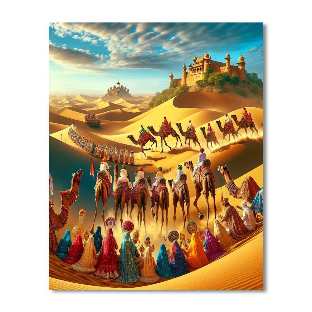 Camel Festival - Bikaner, India Paint By Numbers Kits