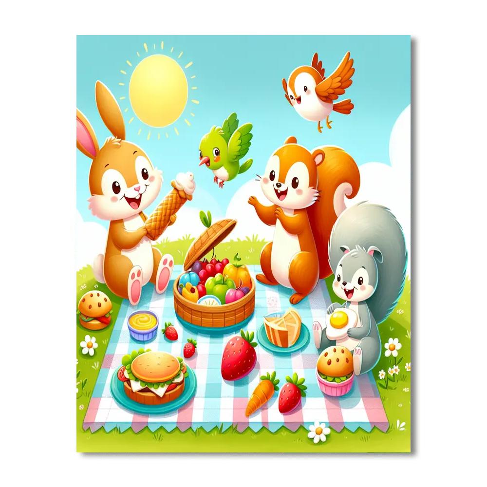 Merry Garden Picnic Paint By Numbers Art