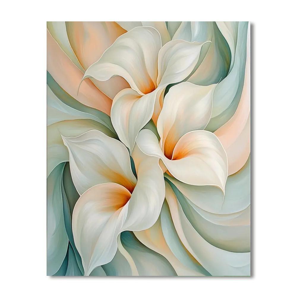 O'Keeffe Inspired Ethereal Floral Dance  Painting By Numbers Kit