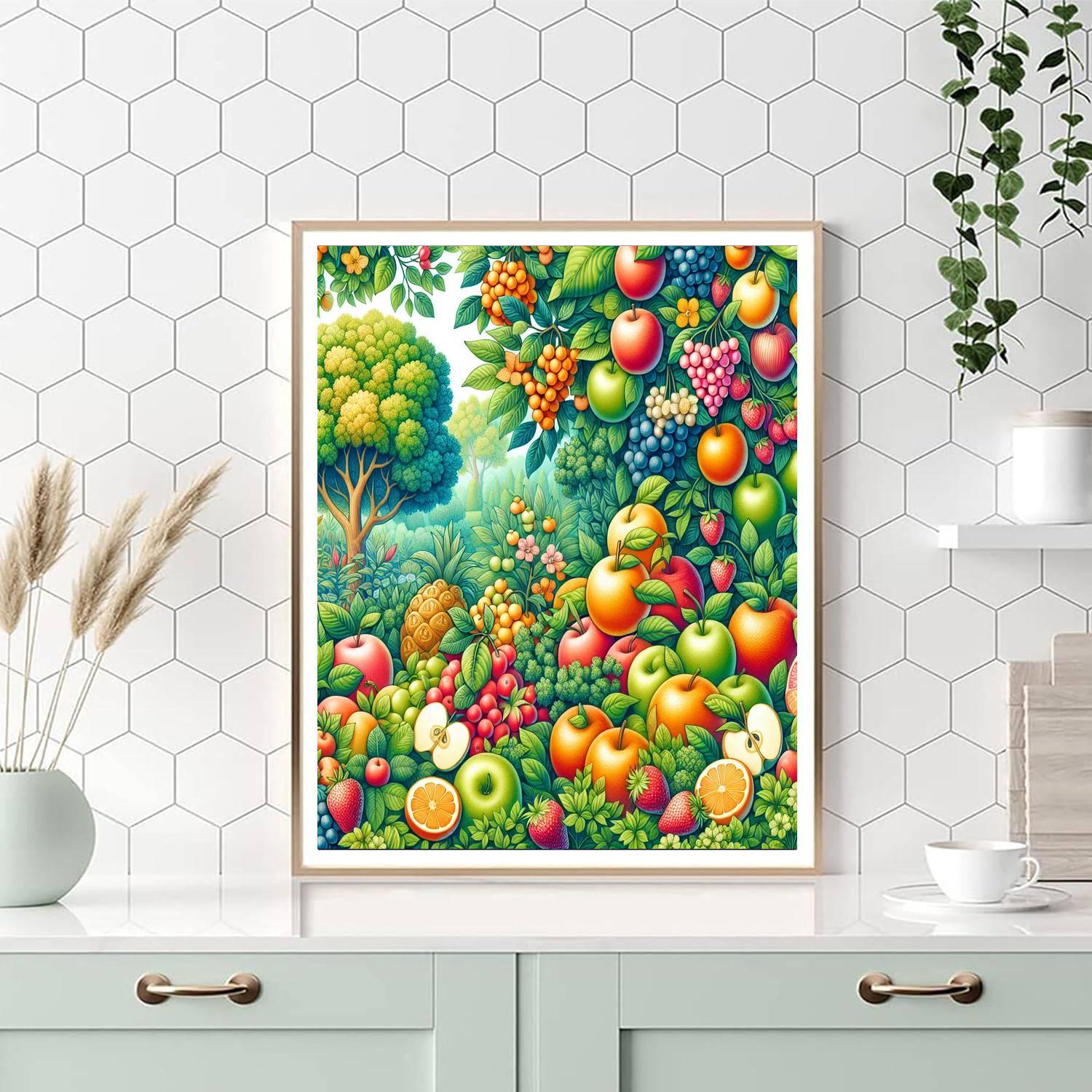 Whimsical Fruit Garden Paint By Numbers