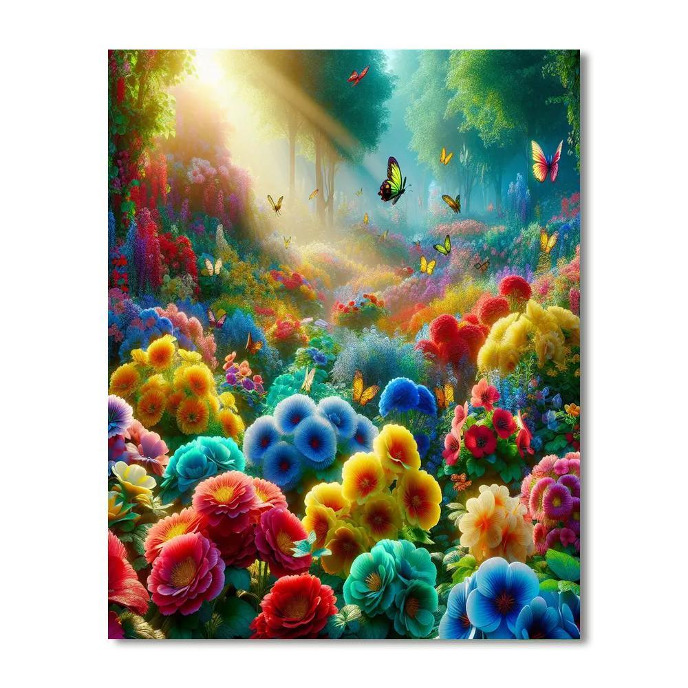 Magical Flower Wonderland DIY Paint By Numbers