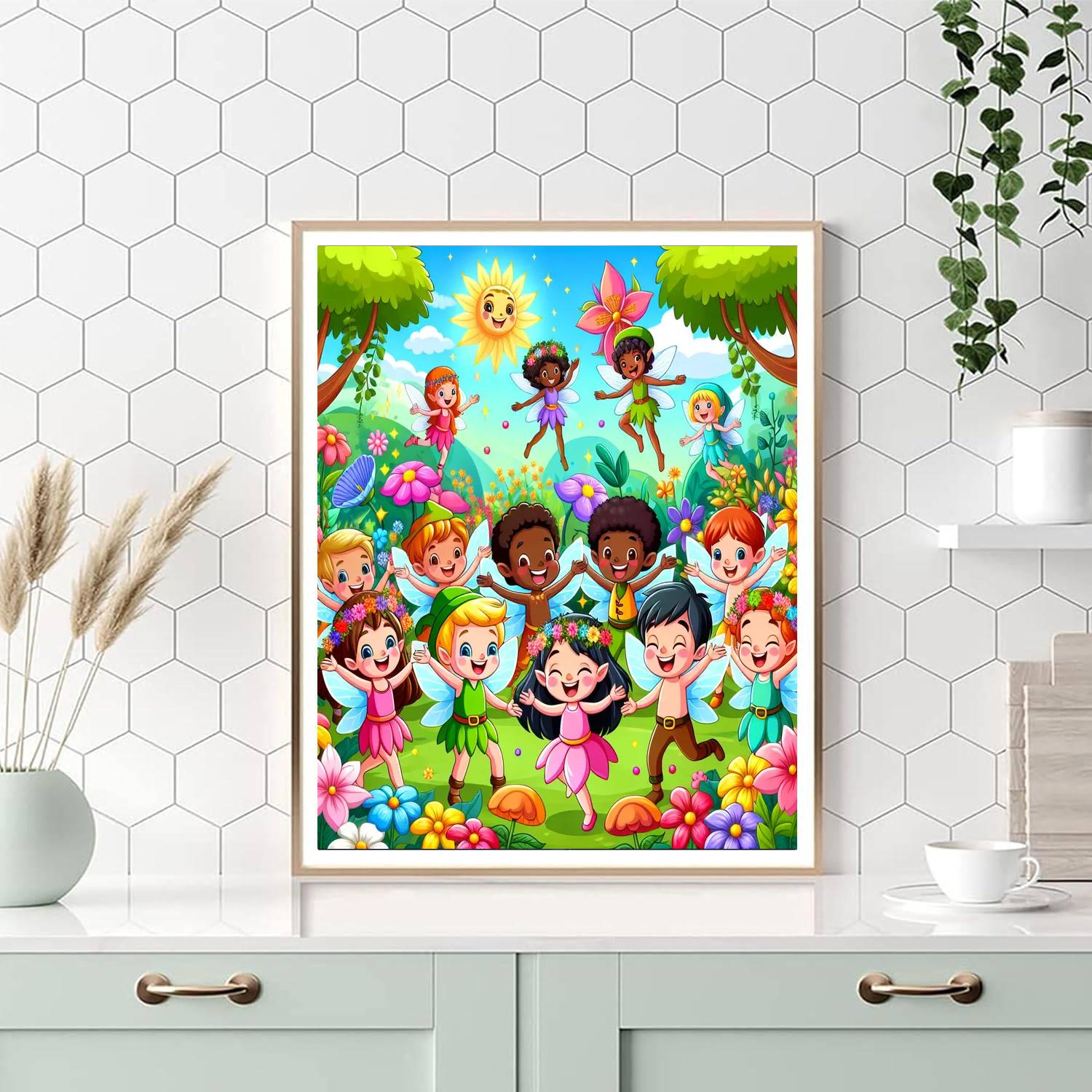 Funky Fairy Garden Paint By Numbers Art