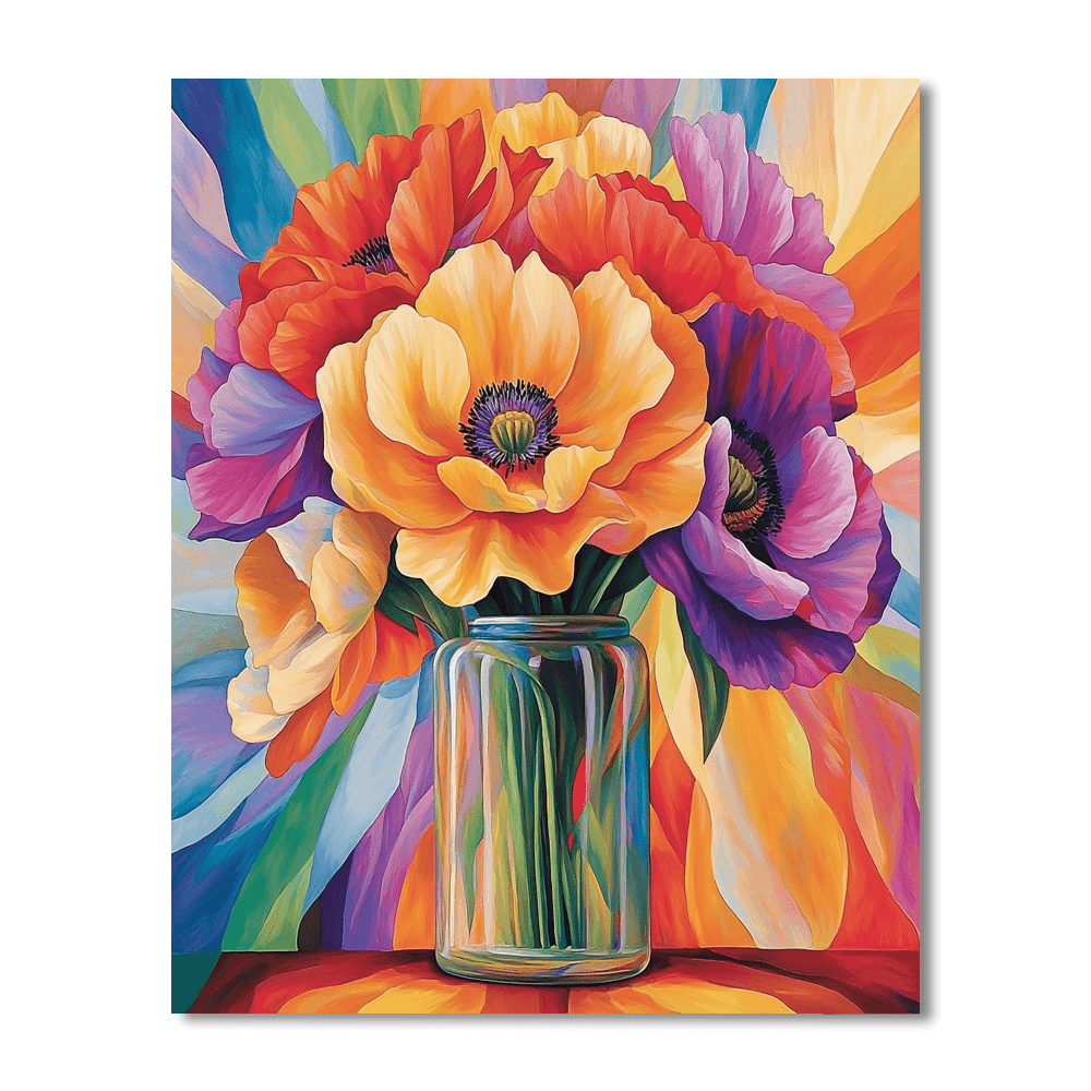 Georgia O'Keeffe Inspired Joyful Bloom  Paint By Numbers Art