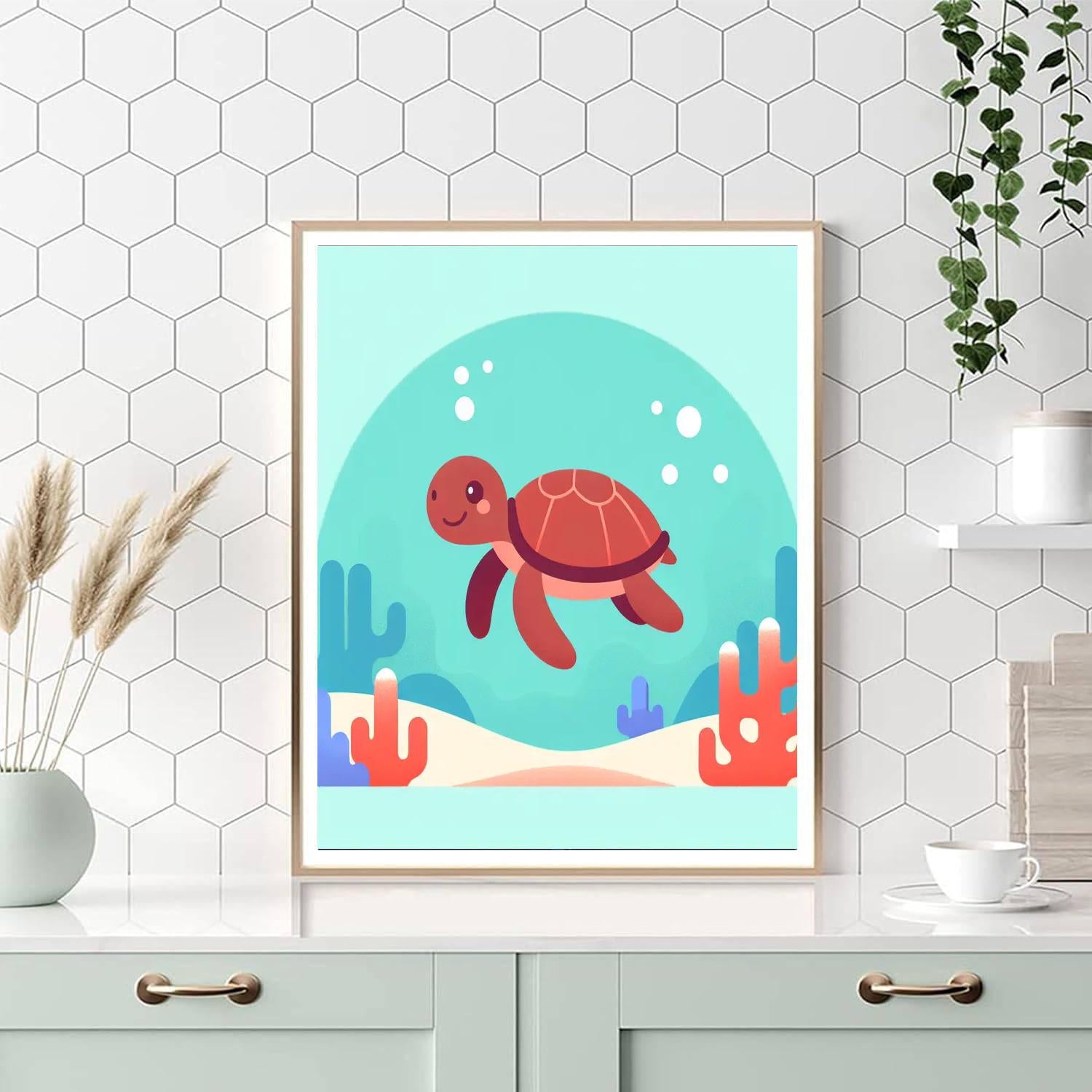 Gentle Giant Turtles Painting By Numbers Kit