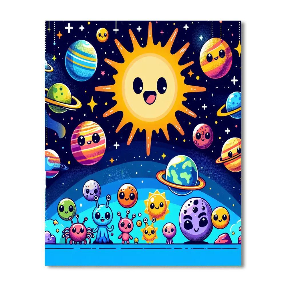 Galactic Playground For Kids Numbered Painting Kits