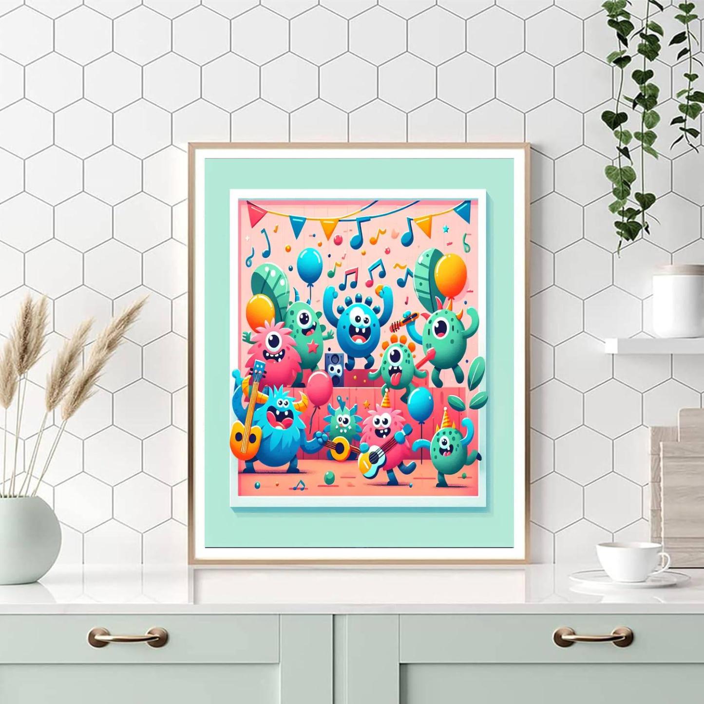 Silly Monster Jam Session Paint By Numbers