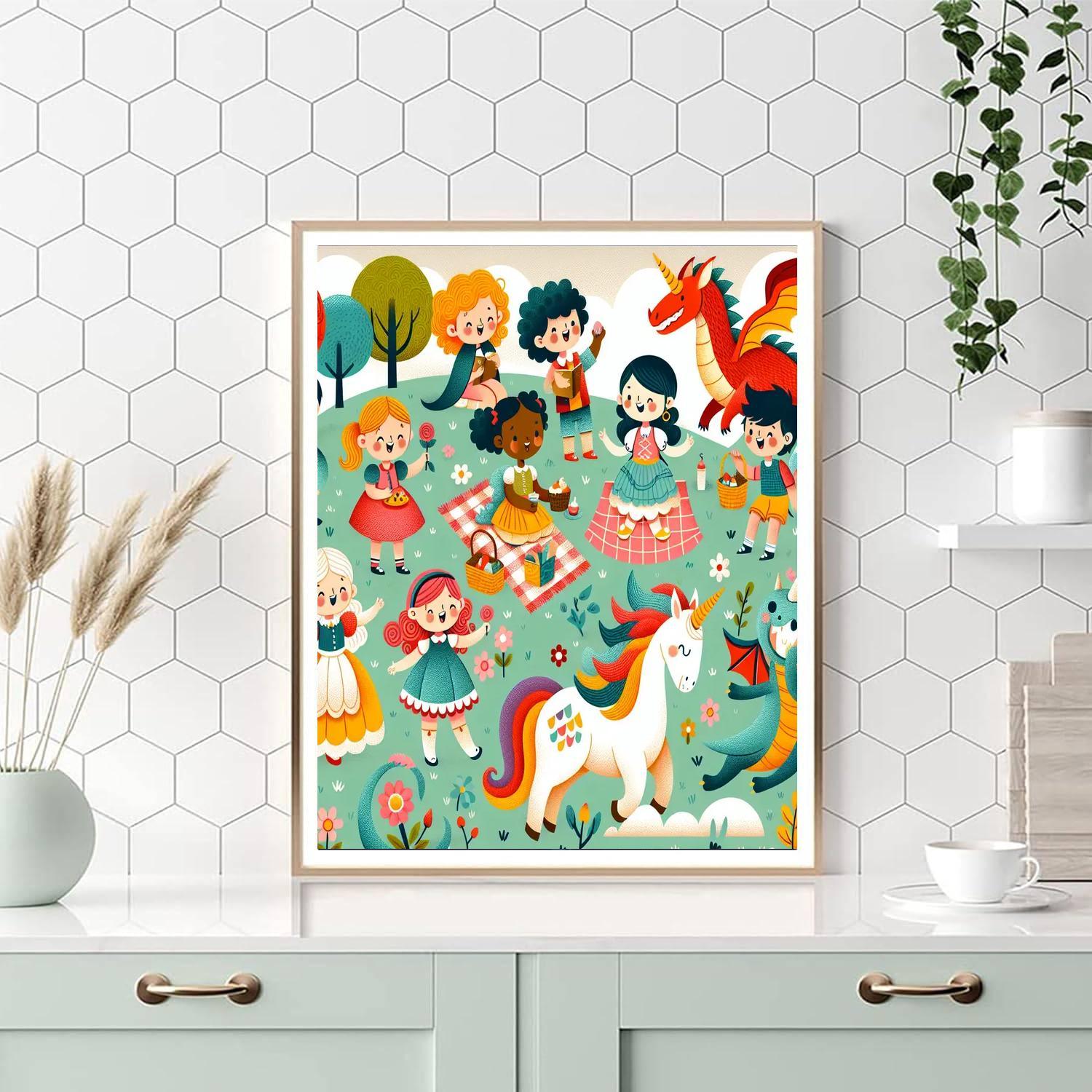 Fantasy Friendship Land Paint By Color